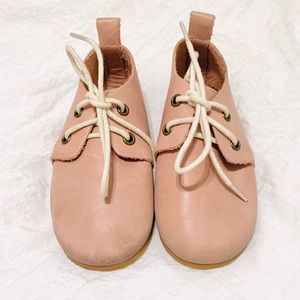 Piper Finn Blush Leather Oxfords